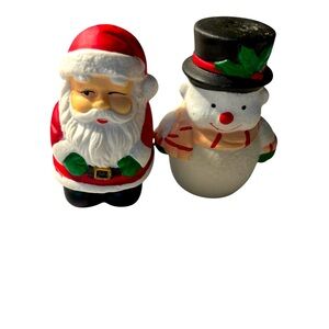 Santa and Snowman salt & Pepper Shakers